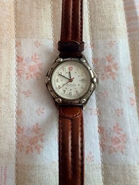 Swiss Army Vintage Womens Brown Leather Strap Field Watch